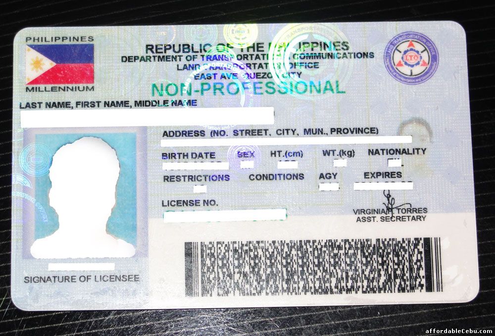 drivers license fee in philippines